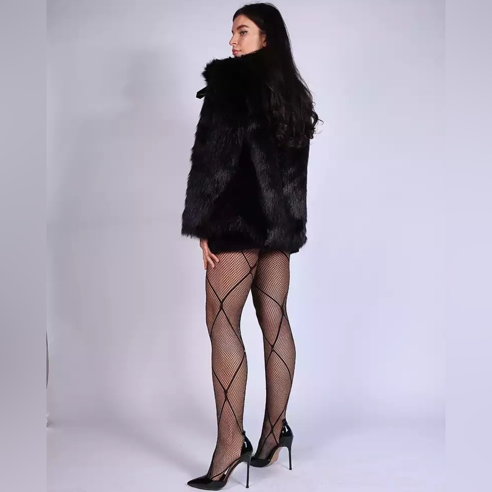 Fishnet Mesh Floral Stockings Trendy Women